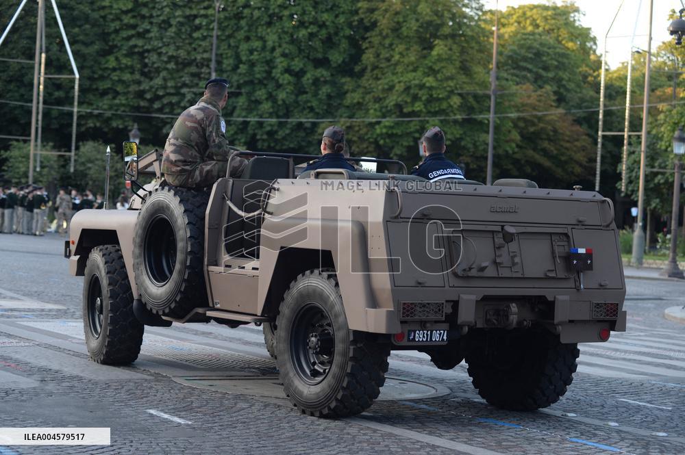July 14 Parade Rehearsal on the Champs-Elysées - Paris