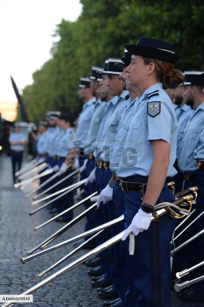 July 14 Parade Rehearsal on the Champs-Elysées - Paris