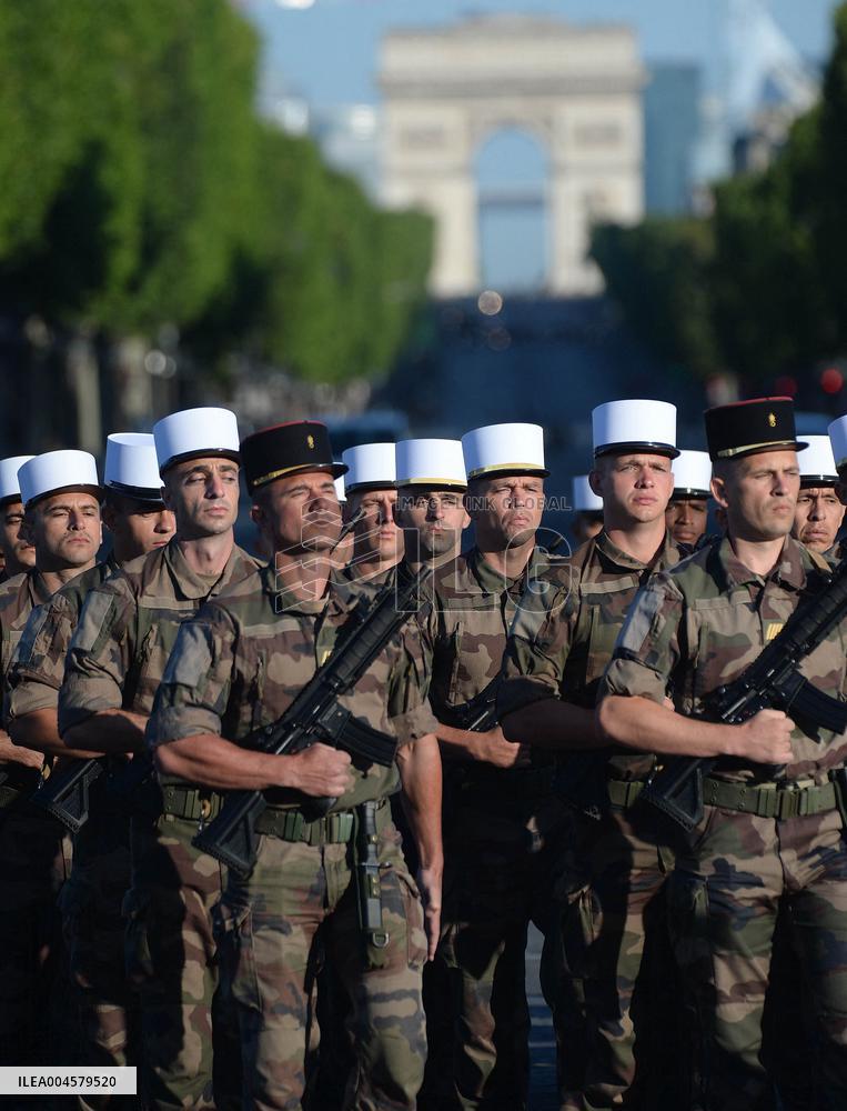 July 14 Parade Rehearsal on the Champs-Elysées - Paris