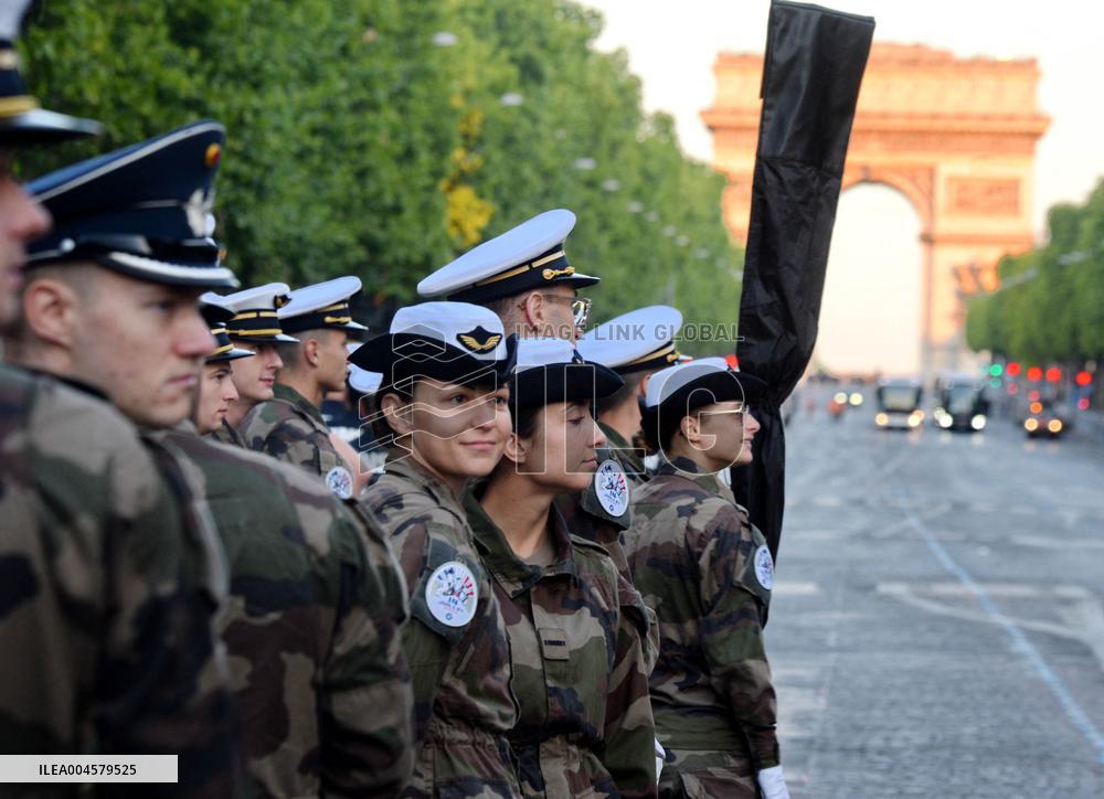 July 14 Parade Rehearsal on the Champs-Elysées - Paris