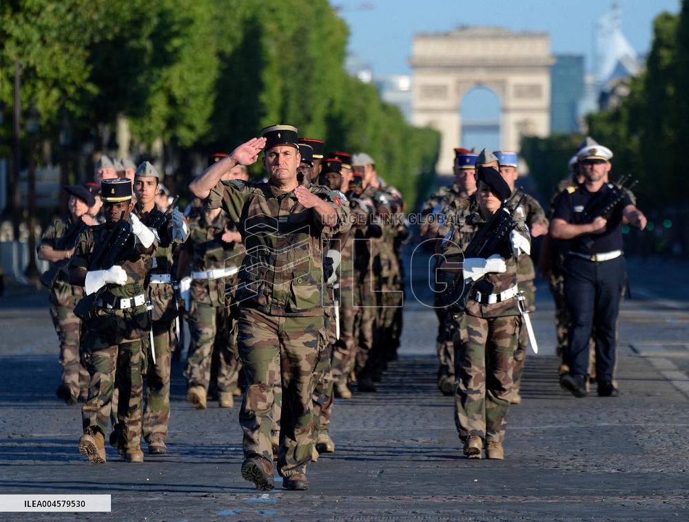 July 14 Parade Rehearsal on the Champs-Elysées - Paris