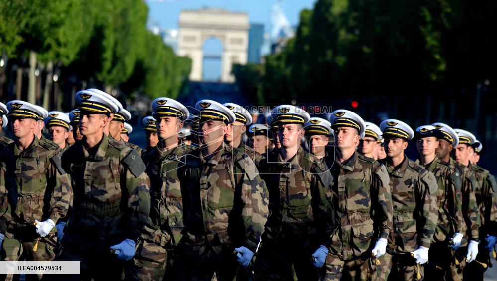July 14 Parade Rehearsal on the Champs-Elysées - Paris