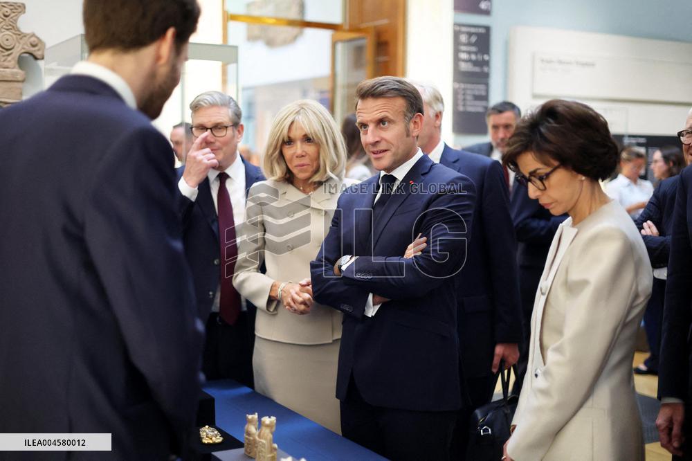 Macron Visits British Museum - London