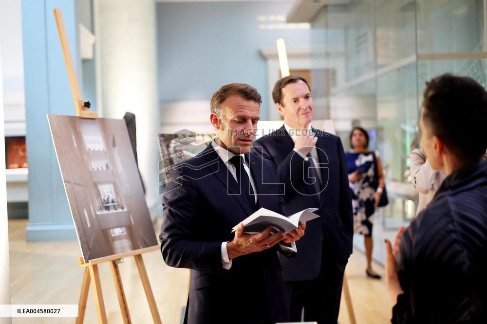 Macron Visits British Museum - London