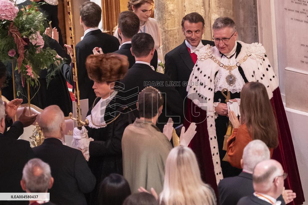 French President at Banquet At Guildhall - London