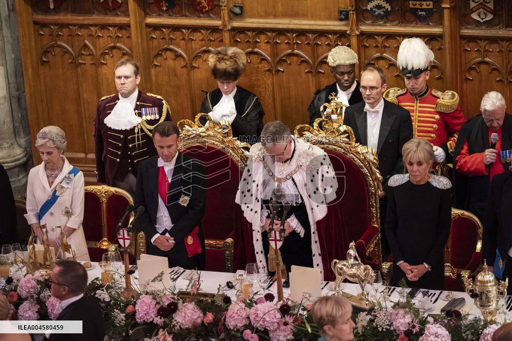 French President at Banquet At Guildhall - London