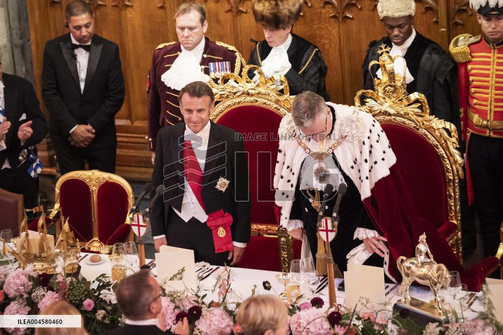 French President at Banquet At Guildhall - London