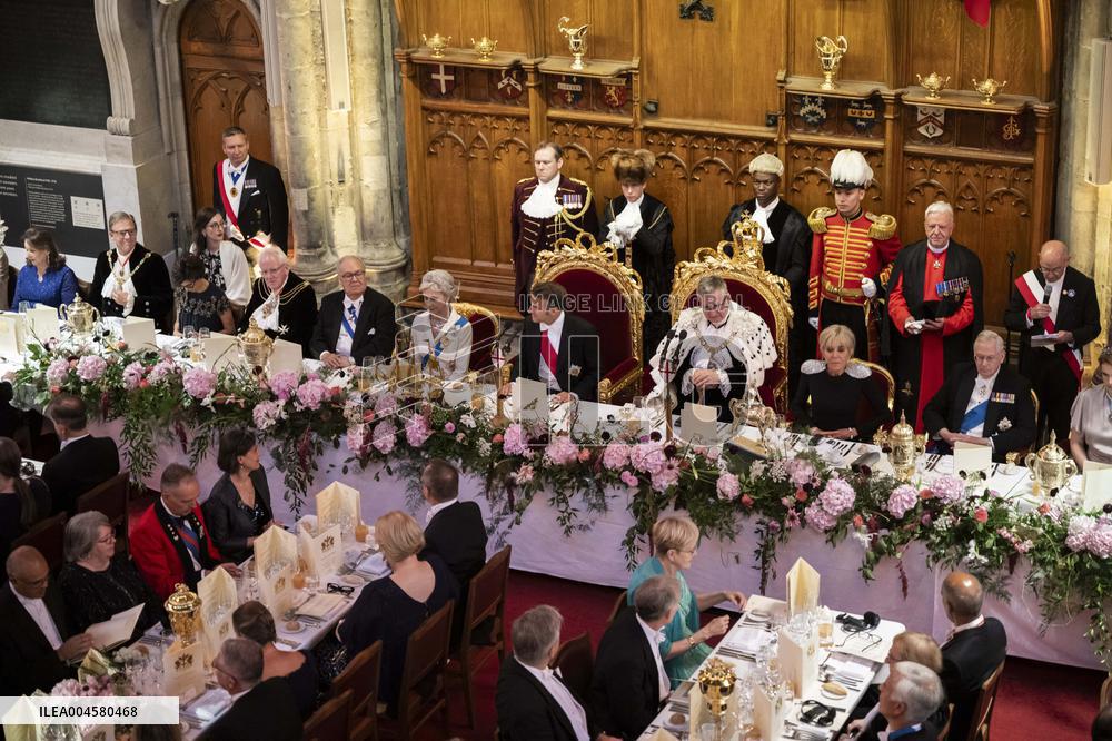 French President at Banquet At Guildhall - London