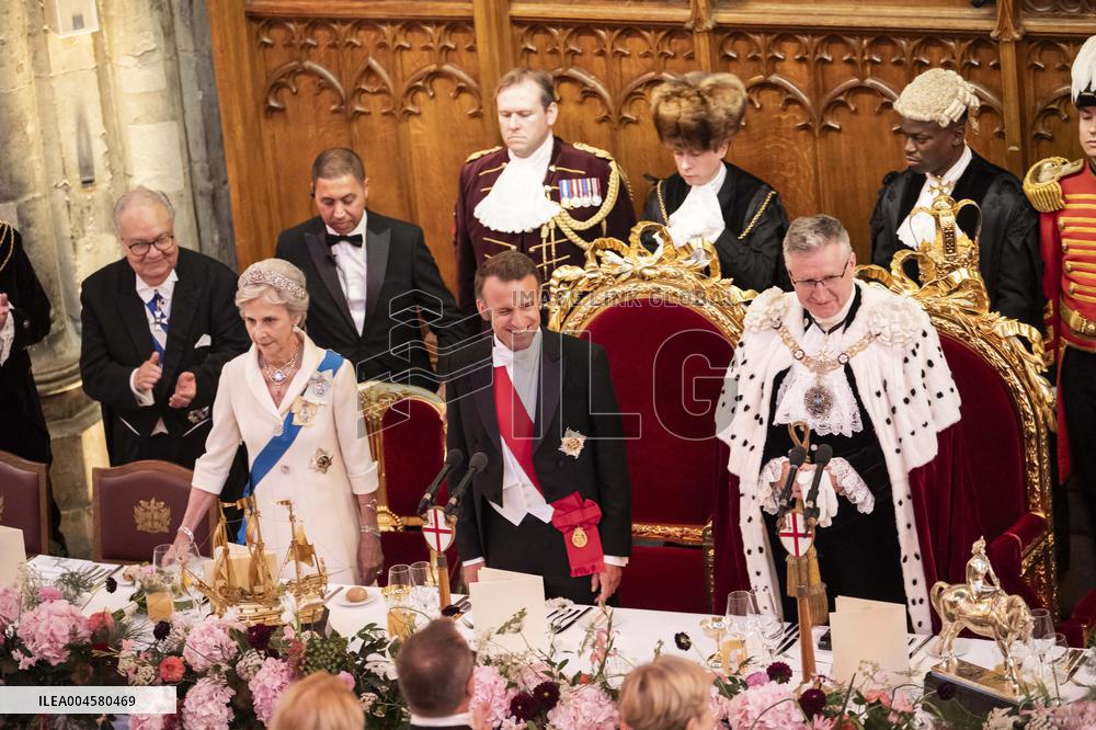 French President at Banquet At Guildhall - London