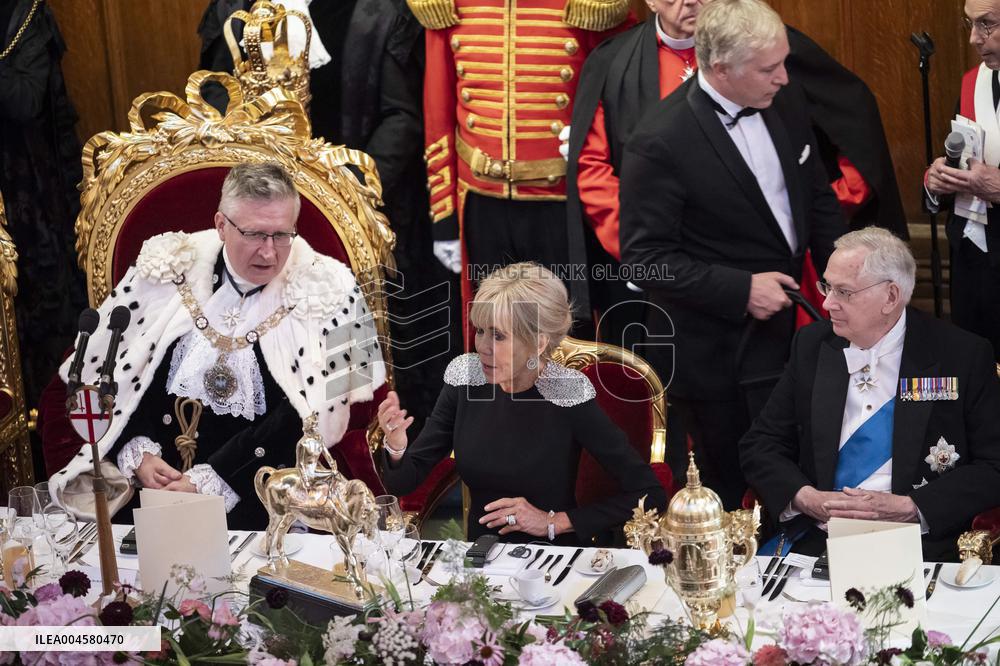 French President at Banquet At Guildhall - London