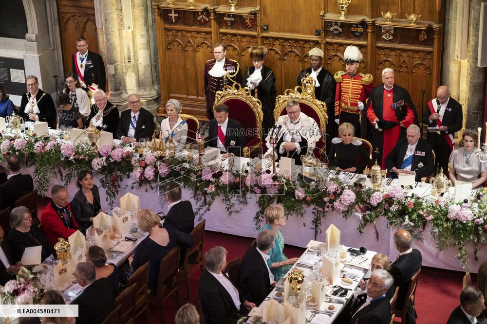 French President at Banquet At Guildhall - London