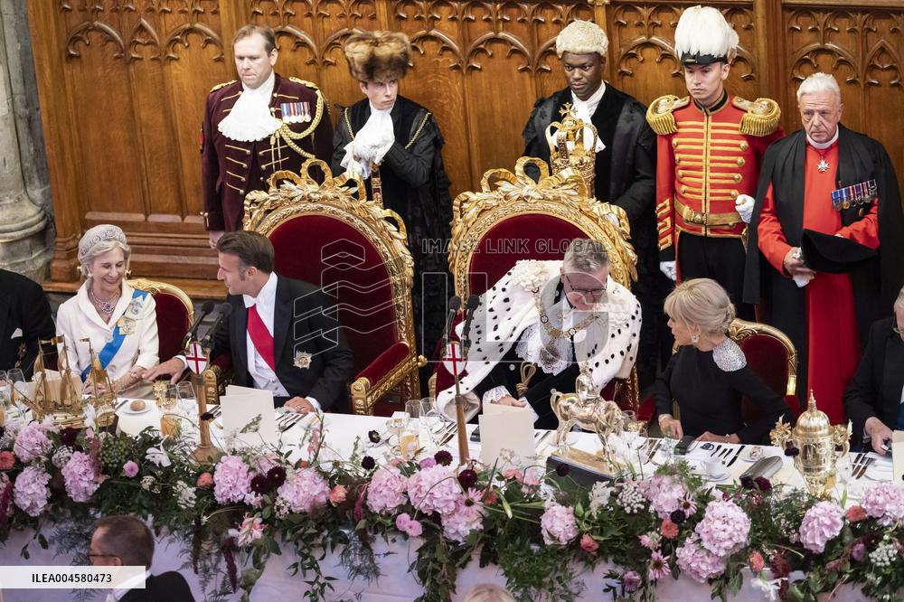 French President at Banquet At Guildhall - London
