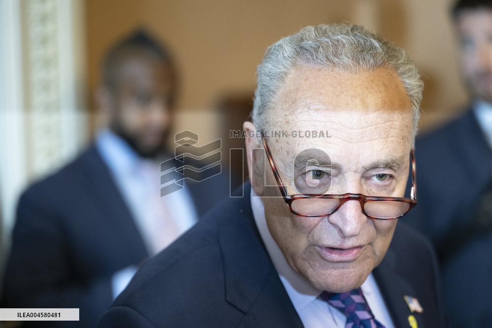 Schumer Meets Press Following Weekly Democratic Policy Luncheon