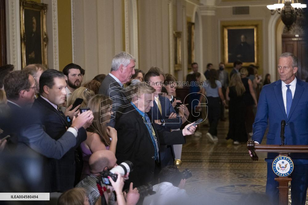 Thune Meets Press Following Weekly Republican Policy Luncheon