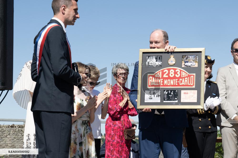 NO TABLOIDS WEB & PRINT - Princely Family of Monaco in Visit  - Mur de Barrez