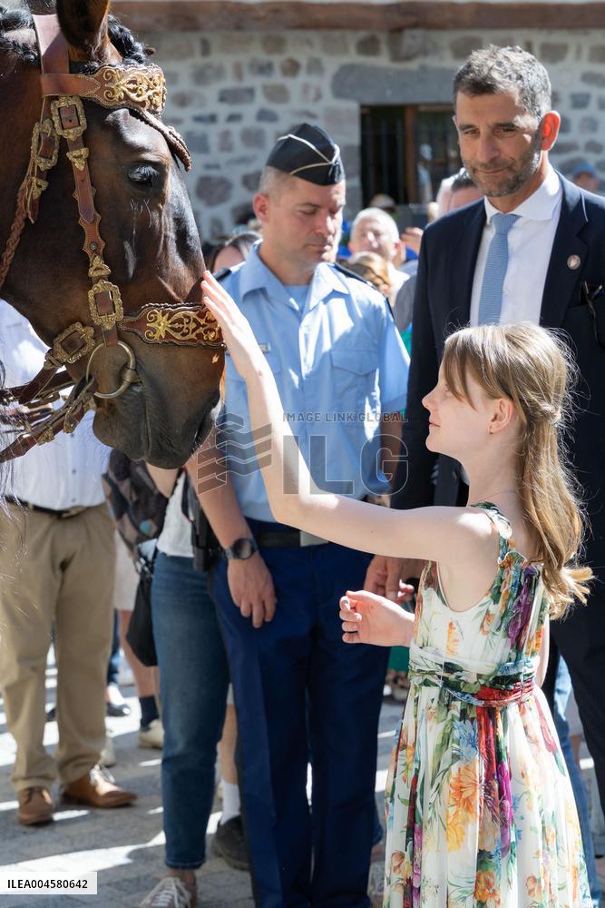 NO TABLOIDS WEB & PRINT - Princely Family of Monaco in Visit -Mur de Barrez