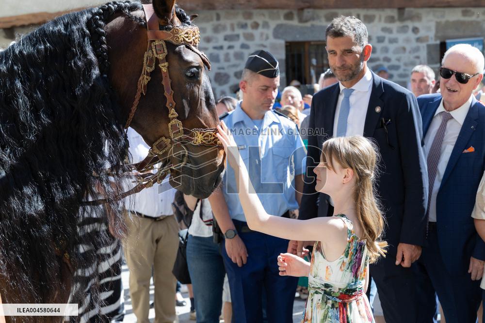 NO TABLOIDS WEB & PRINT - Princely Family of Monaco in Visit -Mur de Barrez