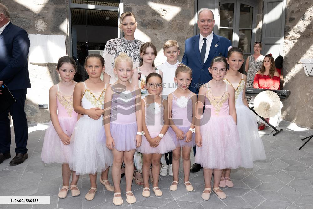 NO TABLOIDS WEB & PRINT - Princely Family of Monaco in Visit  - Mur de Barrez