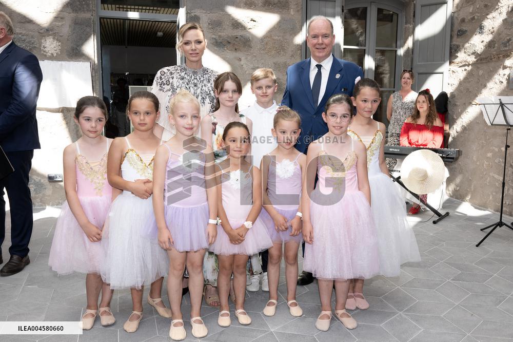 NO TABLOIDS WEB & PRINT - Princely Family of Monaco in Visit  - Mur de Barrez