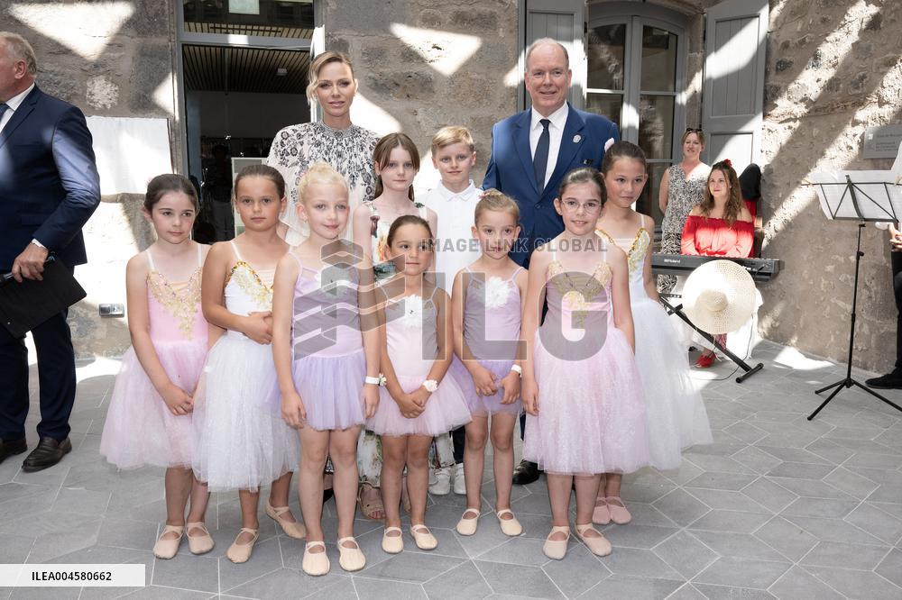 NO TABLOIDS WEB & PRINT - Princely Family of Monaco in Visit  - Mur de Barrez