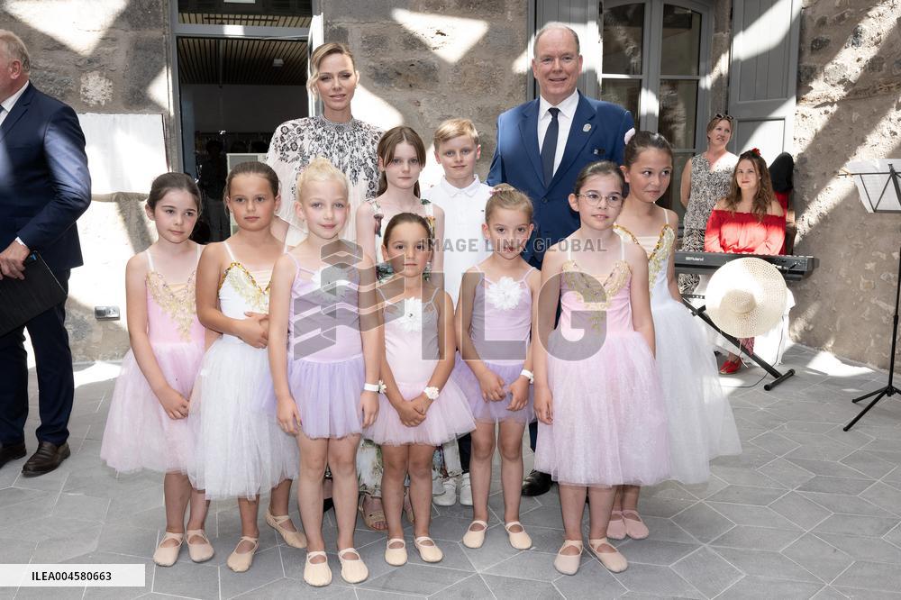 NO TABLOIDS WEB & PRINT - Princely Family of Monaco in Visit  - Mur de Barrez