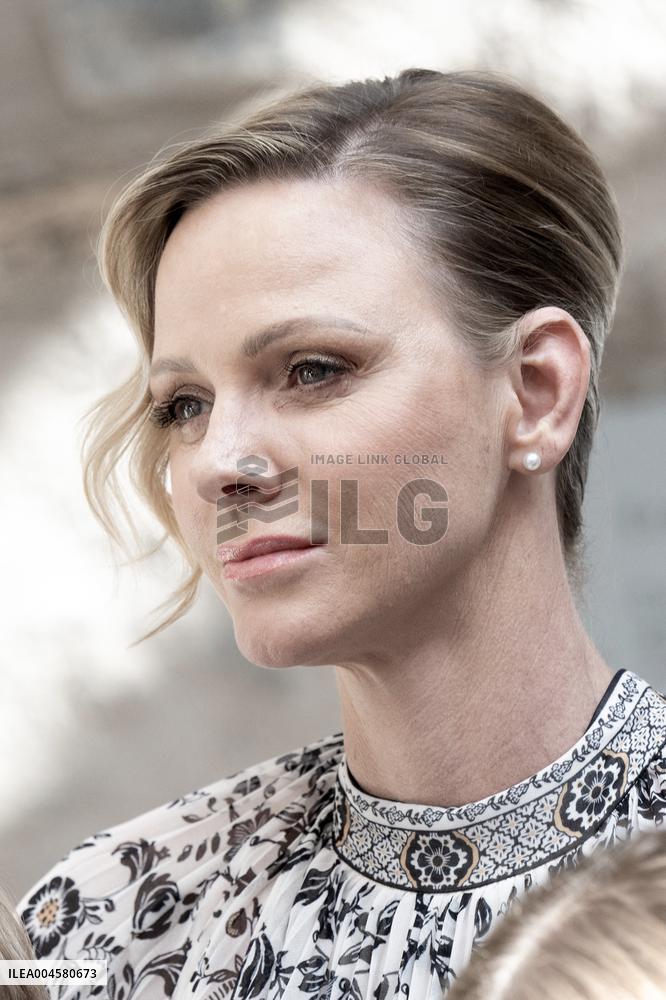 NO TABLOIDS WEB & PRINT - Princely Family of Monaco in Visit  - Mur de Barrez