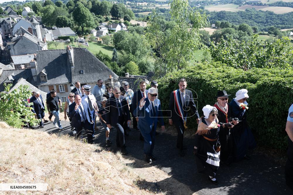 NO TABLOIDS WEB & PRINT - Princely Family of Monaco in Visit  - Mur de Barrez