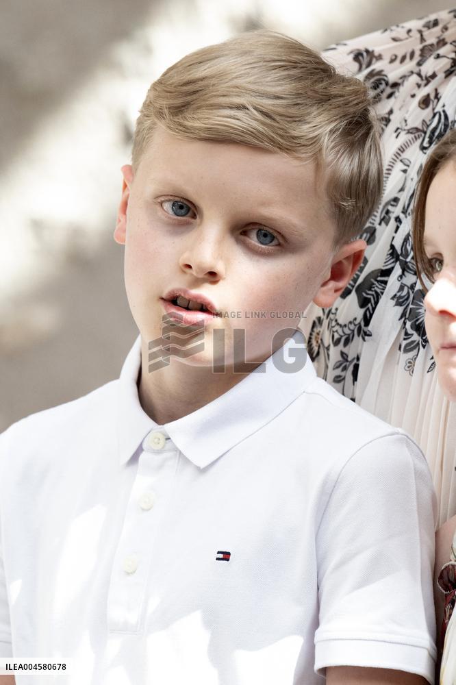 NO TABLOIDS WEB & PRINT - Princely Family of Monaco in Visit  - Mur de Barrez