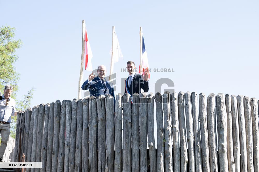 NO TABLOIDS WEB & PRINT - Princely Family of Monaco in Visit  - Mur de Barrez