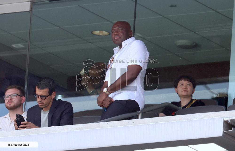 Celebs At The Semi Final PSG v Real Madrid - NJ