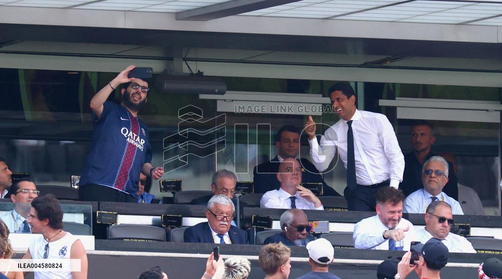 Celebs At The Semi Final PSG v Real Madrid - NJ