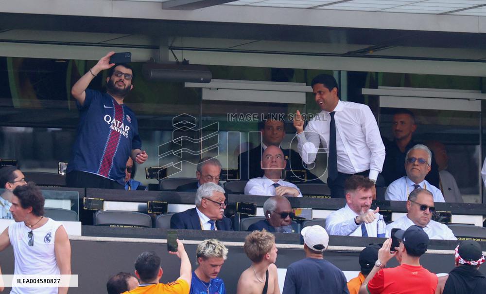 Celebs At The Semi Final PSG v Real Madrid - NJ