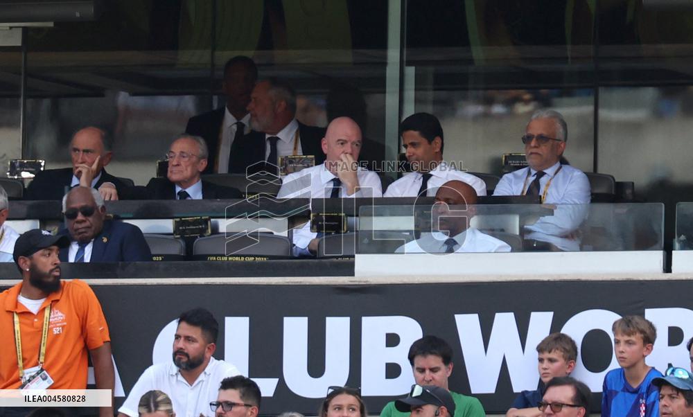 Celebs At The Semi Final PSG v Real Madrid - NJ