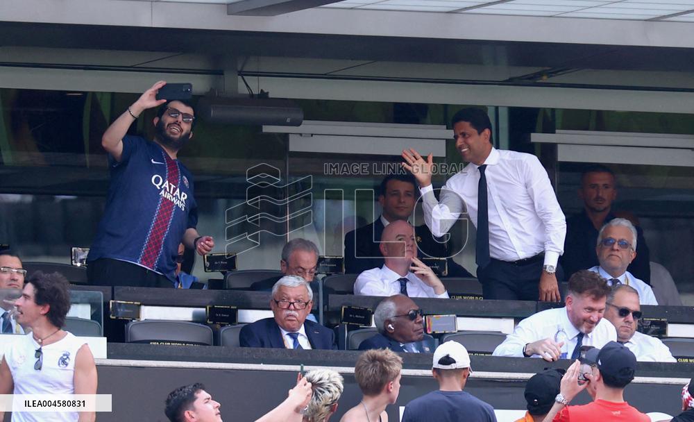 Celebs At The Semi Final PSG v Real Madrid - NJ