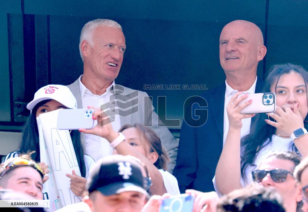 Celebs At The Semi Final PSG v Real Madrid - NJ