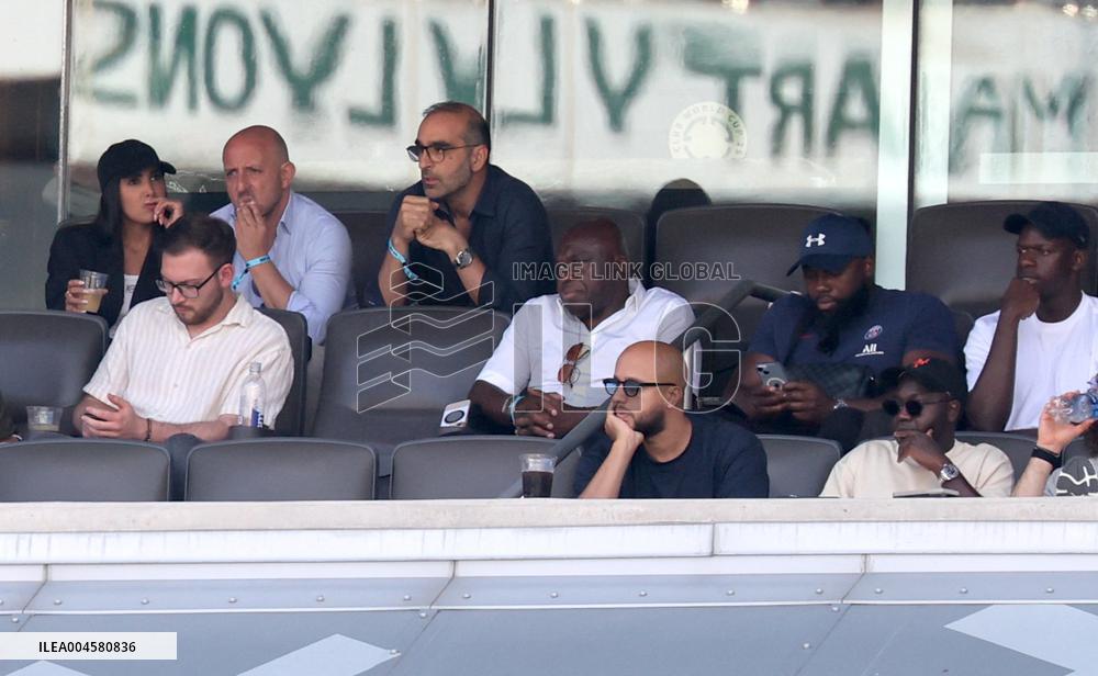 Celebs At The Semi Final PSG v Real Madrid - NJ