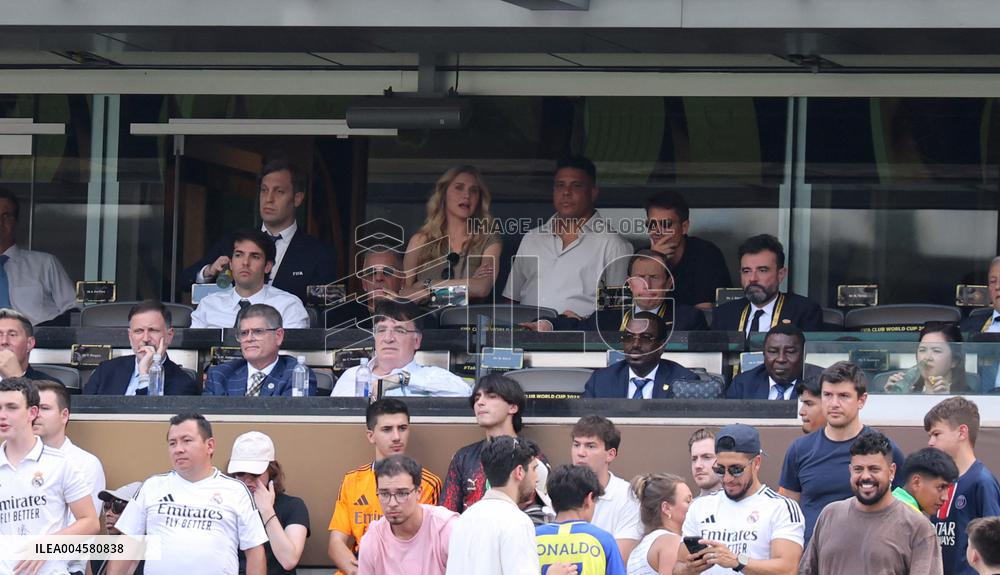 Celebs At The Semi Final PSG v Real Madrid - NJ