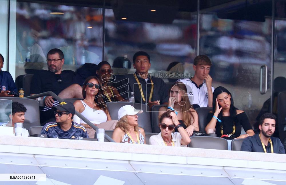 Celebs At The Semi Final PSG v Real Madrid - NJ