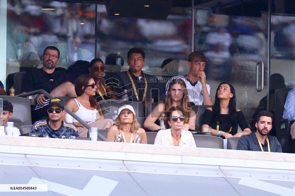 Celebs At The Semi Final PSG v Real Madrid - NJ