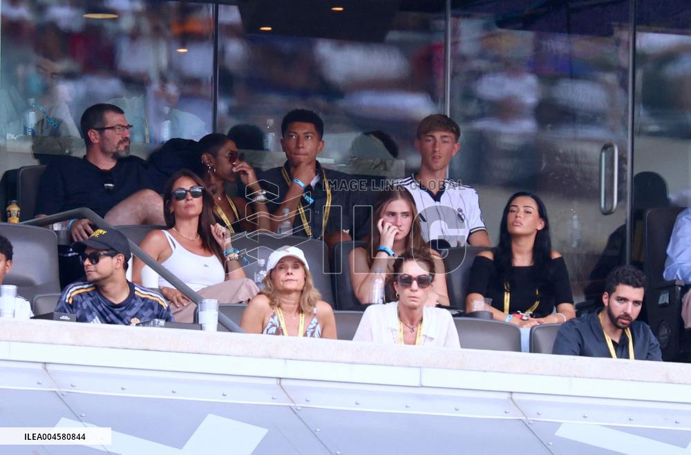 Celebs At The Semi Final PSG v Real Madrid - NJ