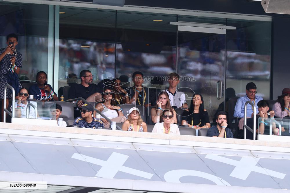 Celebs At The Semi Final PSG v Real Madrid - NJ