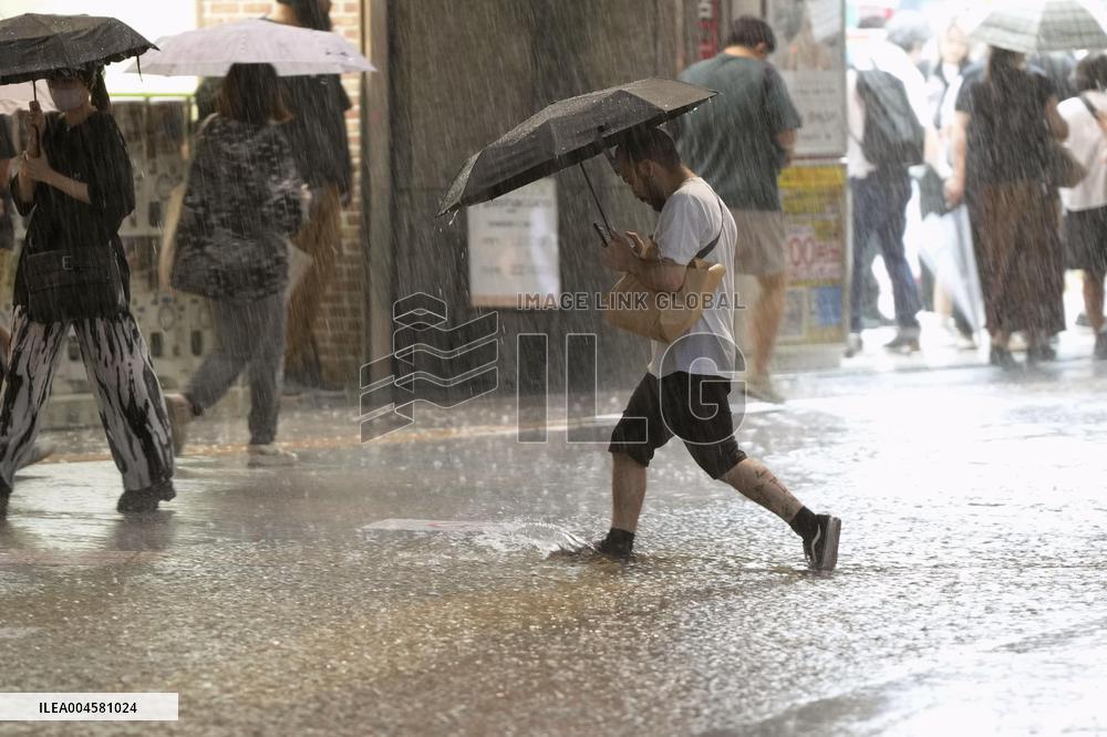 Torrential rain in Tokyo