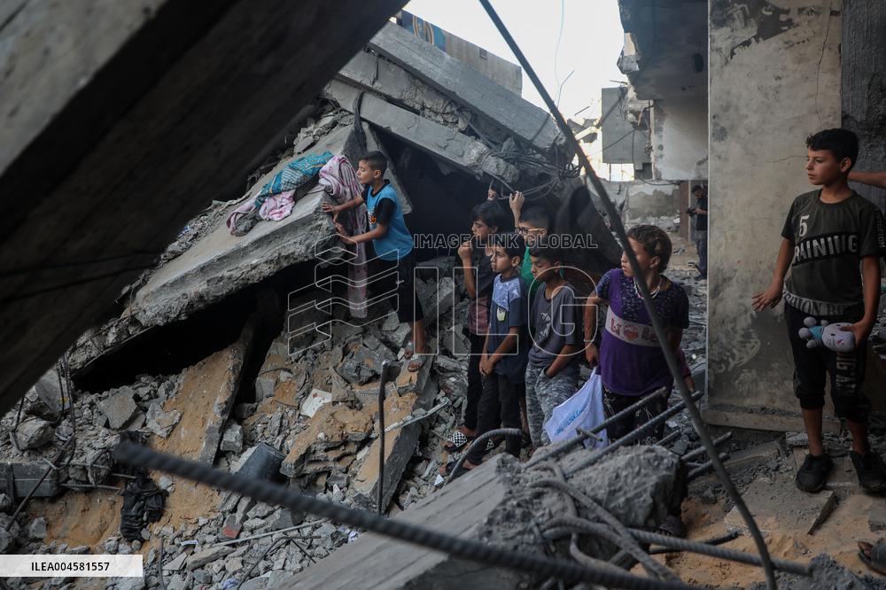 Gaza City Airstrike Damage - Gaza City