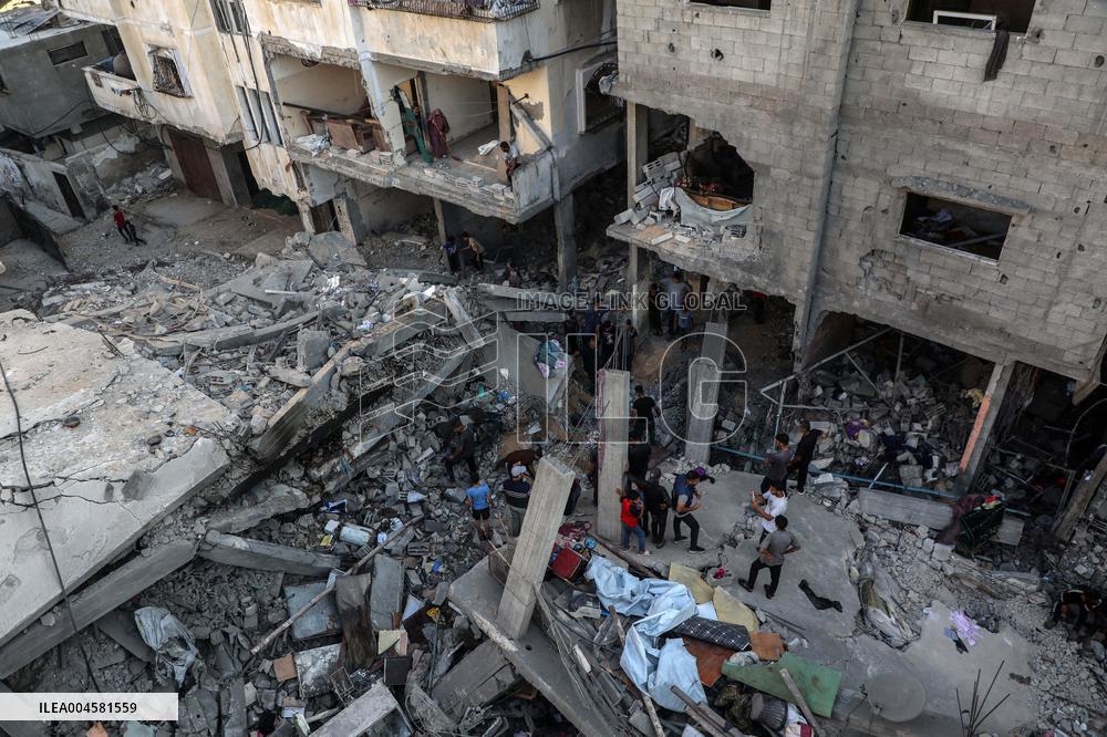 Gaza City Airstrike Damage - Gaza City