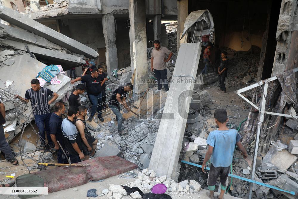 Gaza City Airstrike Damage - Gaza City
