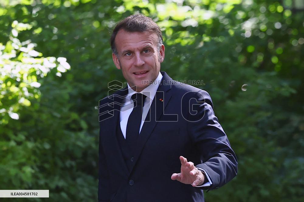 Macron and Starmer at Downing Street for UK-FR Summit - London