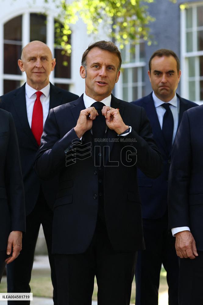 Macron and Starmer at Downing Street for UK-FR Summit - London