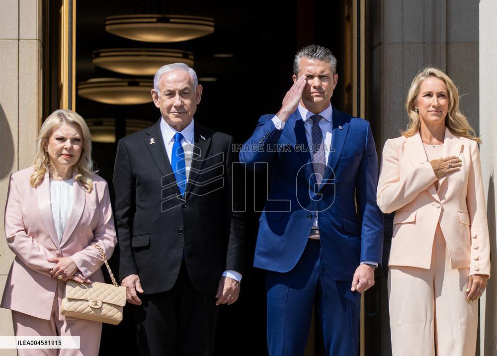 Pete Hegseth Meets PM Netanyahu - Washington
