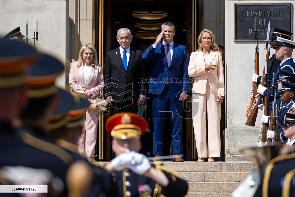 Pete Hegseth Meets PM Netanyahu - Washington