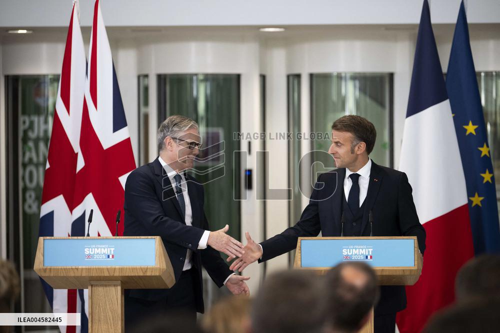 Keir Starmer and Emmanuel Macron press conference